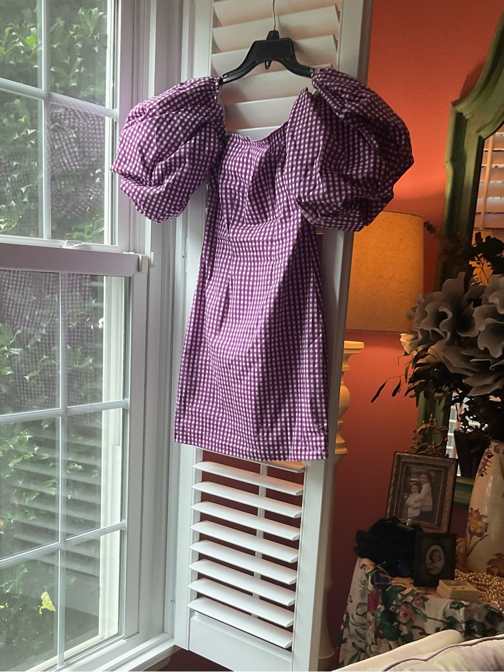 CAROLINE COSTAS GINGHAM MINI DRESS IN SIZE XS. WORN ONCE. - Picture 5 of 7